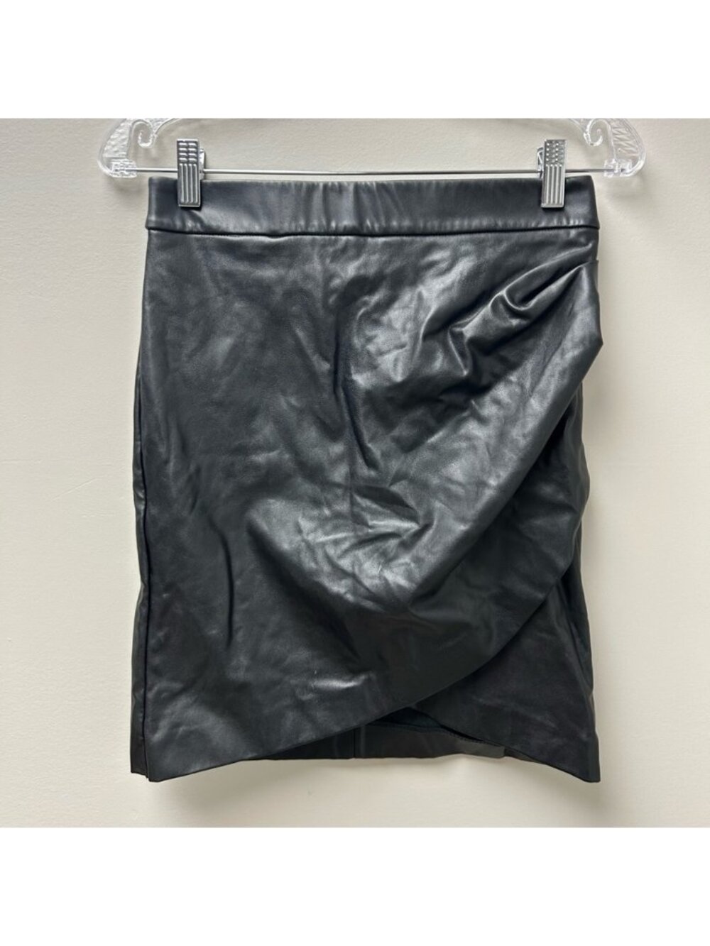 Dynamite Women’s Black Faux Leather Midi Skirt